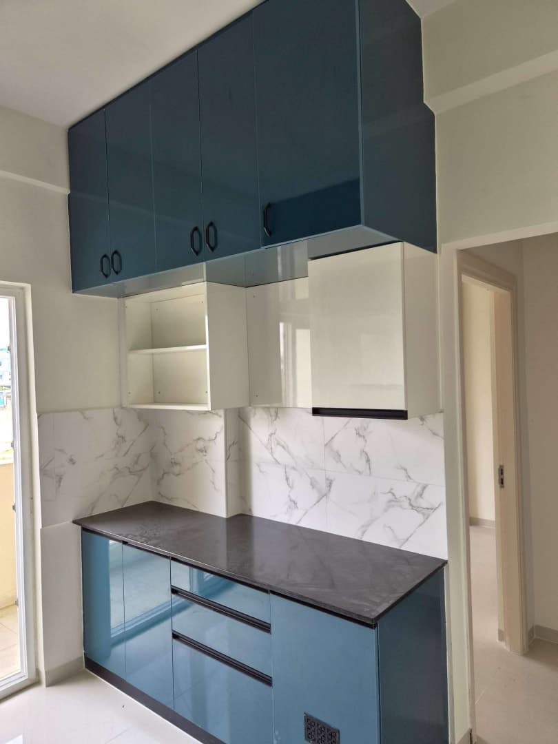 2 BHK, Fitted Kitchen, 2 Bathrooms And One Balcony. About 1100 FT2.